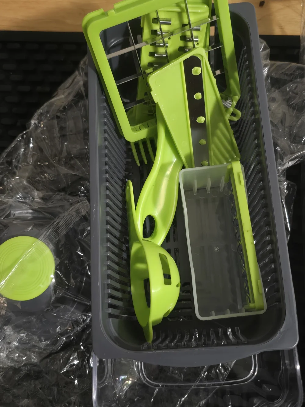 16-1 Multi-Function Vegetable Chopper and Slicer - Lime Green & Gray